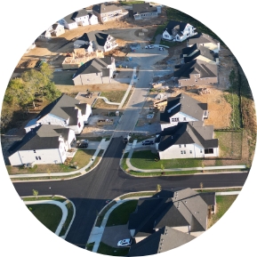 aerial photo of single family residential neighborhood